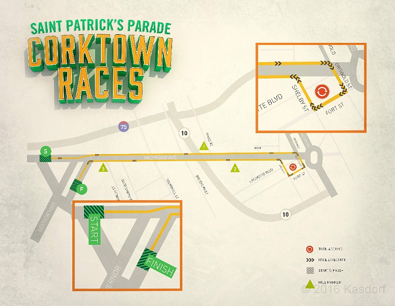 2016-03 Corktown St Pats Day 200.jpg - 2016 Corktown Saint Patricks Day Race.The "Dublin Double" is running both the 1 Mile followed by the 5K.
